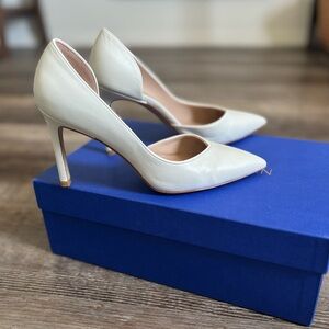 Stuart Weitzman White Avenue 95 Pump